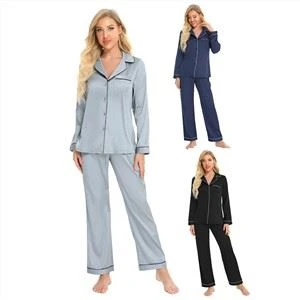 Seata Pajamas Éadaí Codlata Cniotáilte Culaith Fhada na mBan