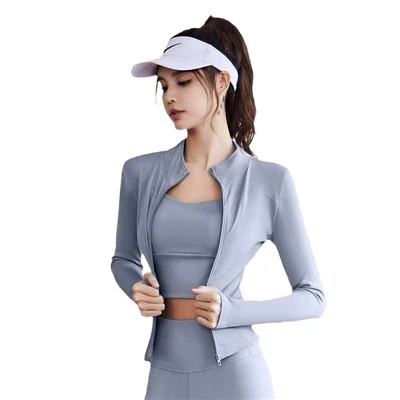 Collar Buan Feistithe Daingean Aclaíochta Yoga Spóirt Jacket Do Mhná